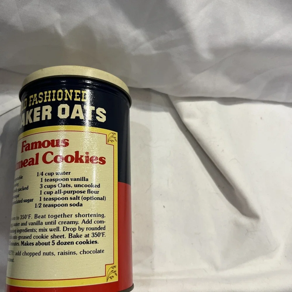 Quaker Oats Container tin original‎ rare vintage